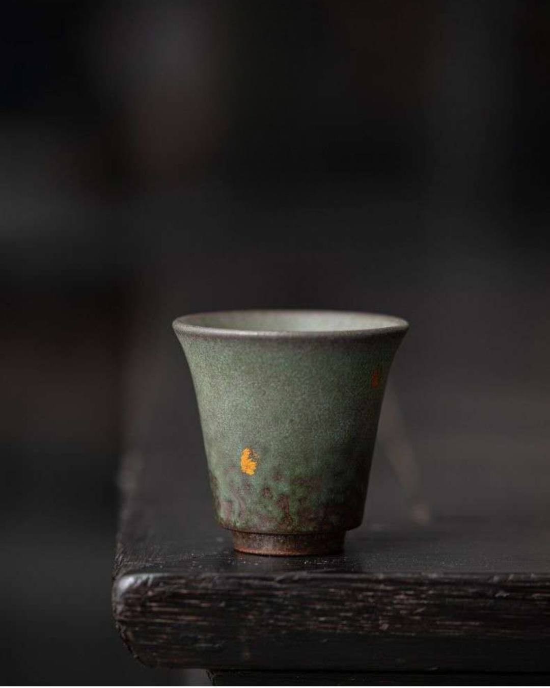 Tasse à Thé En Argile De Roche Vert Mousse