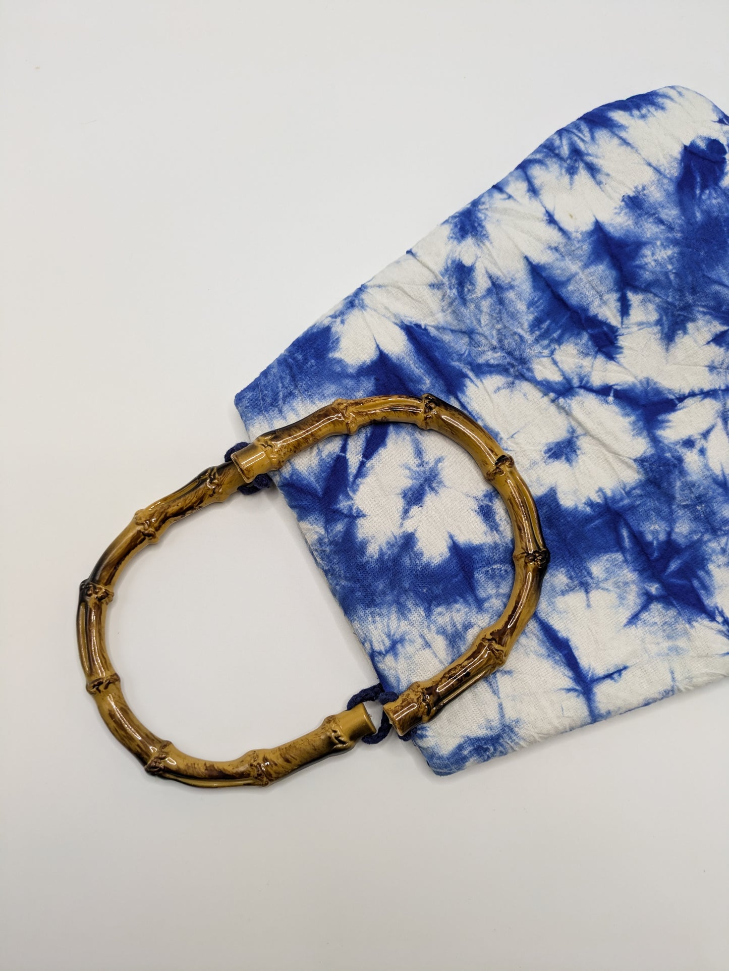 Sac à Main Artisanal En Coton Tie-Dye Bleu