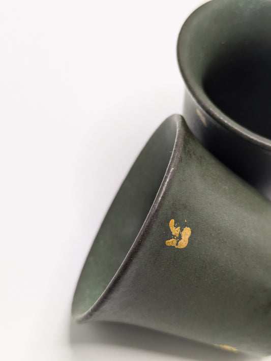 Tasse à Thé En Argile De Roche Vert Mousse