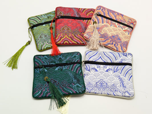 Porte-monnaie En Soie Brodée