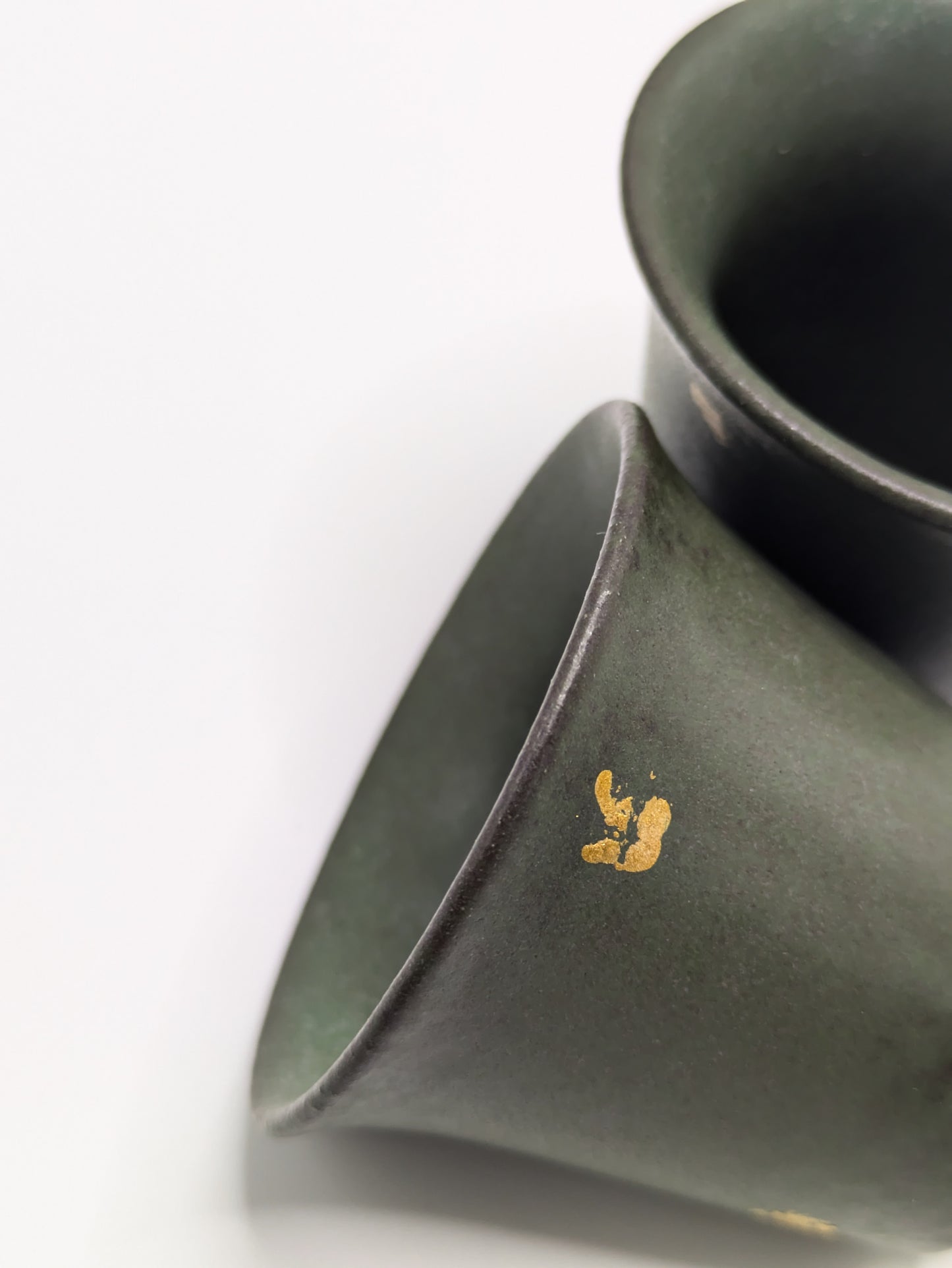 Tasse à Thé En Argile De Roche Vert Mousse